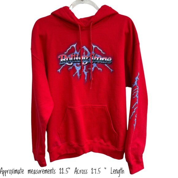 Rolling Stone Graphic Hoodie Lightning hit on the sleeve size Medium - Picture 3 of 8